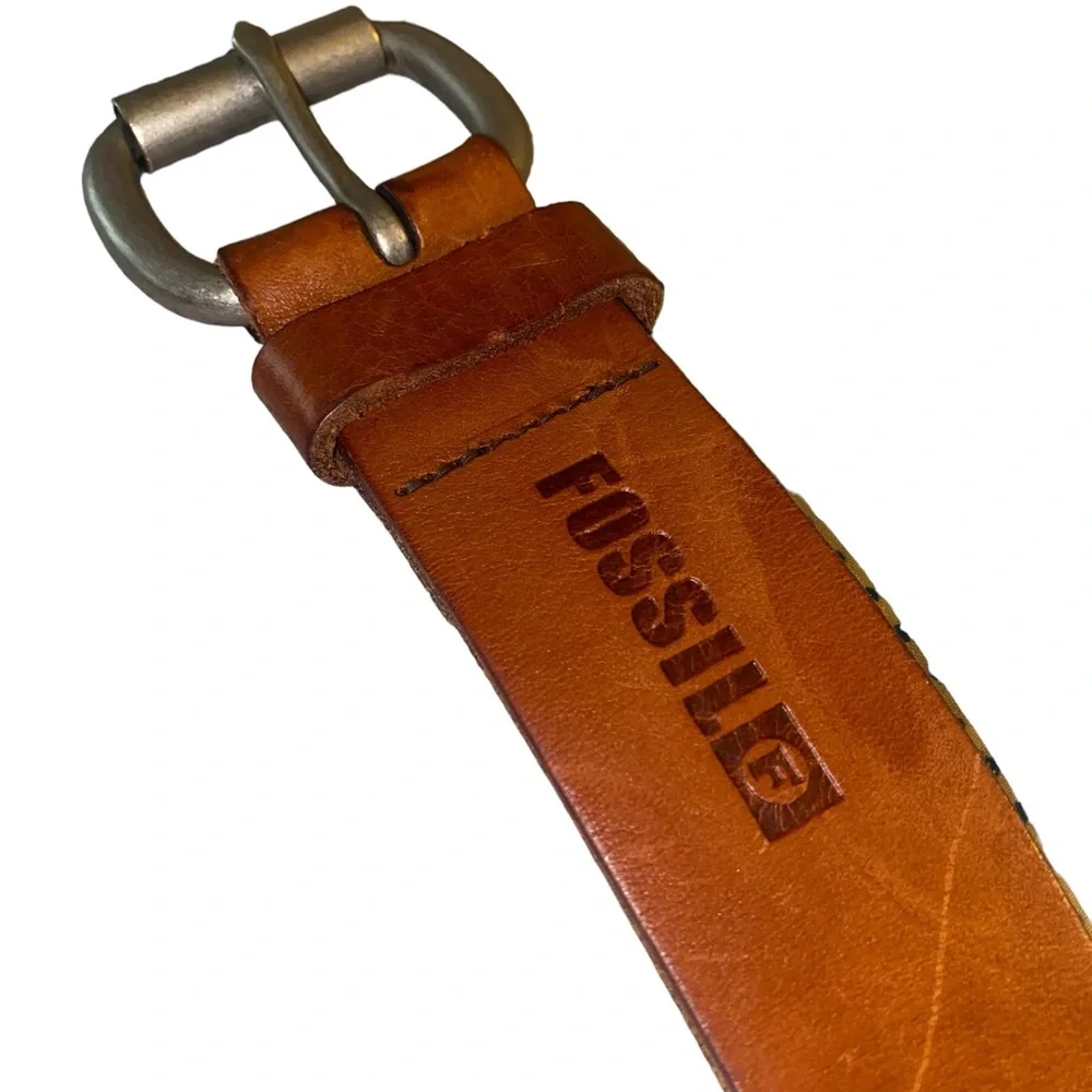 Fossil size 36 waist leather unisex belt - Picture 2 of 7